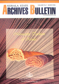 Kerala State Archives Bulletin Vol.1 No.3 2006